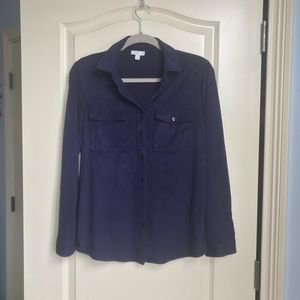 Blue Button-down Blouse